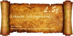 Loboda Szilveszter névjegykártya